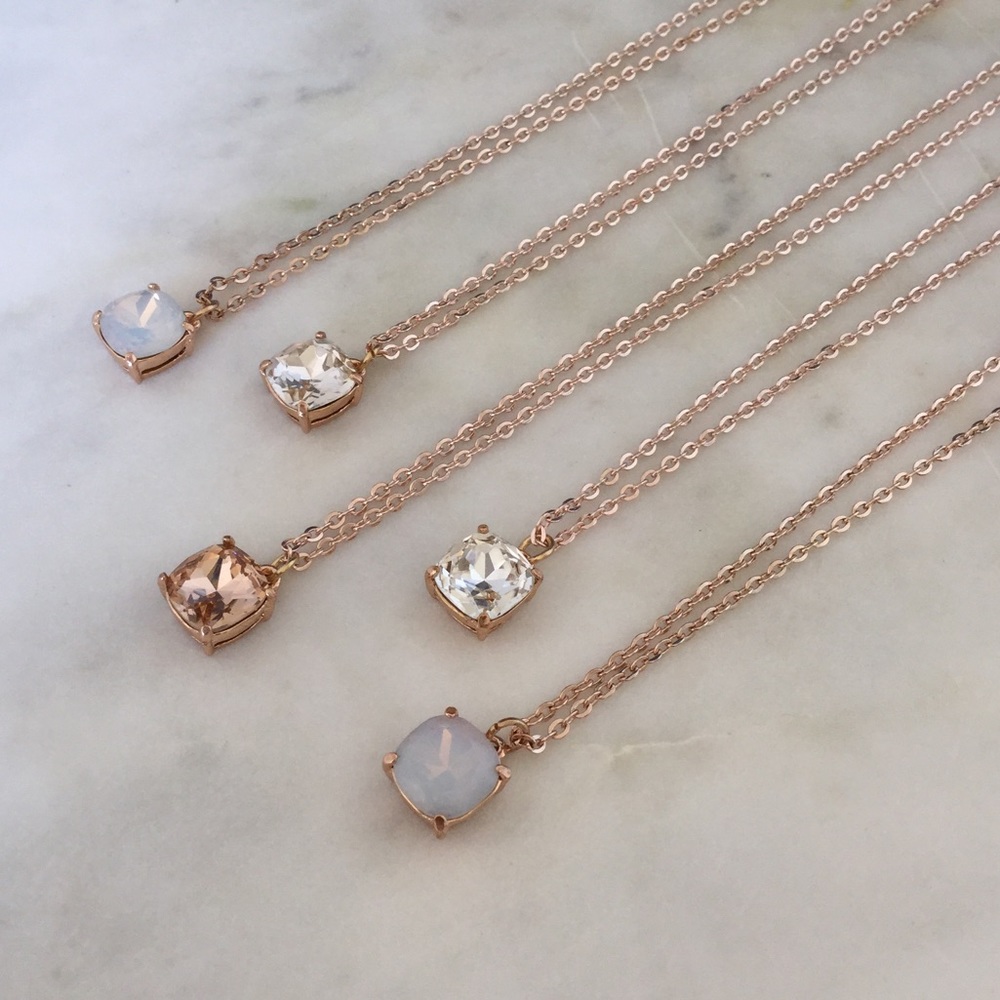 Rose Gold Crystal Pendants - Picture 2 of 4